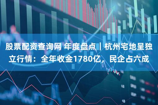 股票配资查询网 年度盘点｜杭州宅地呈独立行情：全年收金1780亿，民企占六成