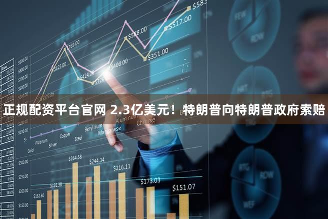 正规配资平台官网 2.3亿美元！特朗普向特朗普政府索赔