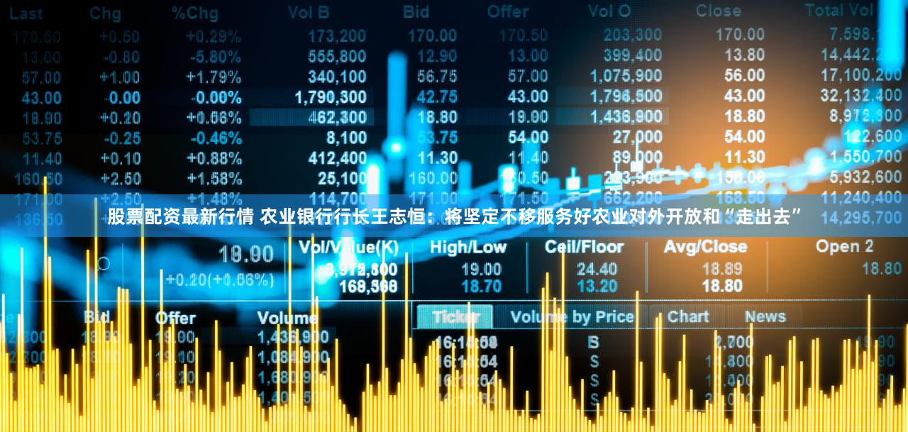 股票配资最新行情 农业银行行长王志恒:将坚定不移服务好农业对外开放和“走出去”